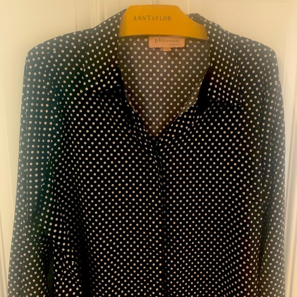 Black and polka dot tunic
